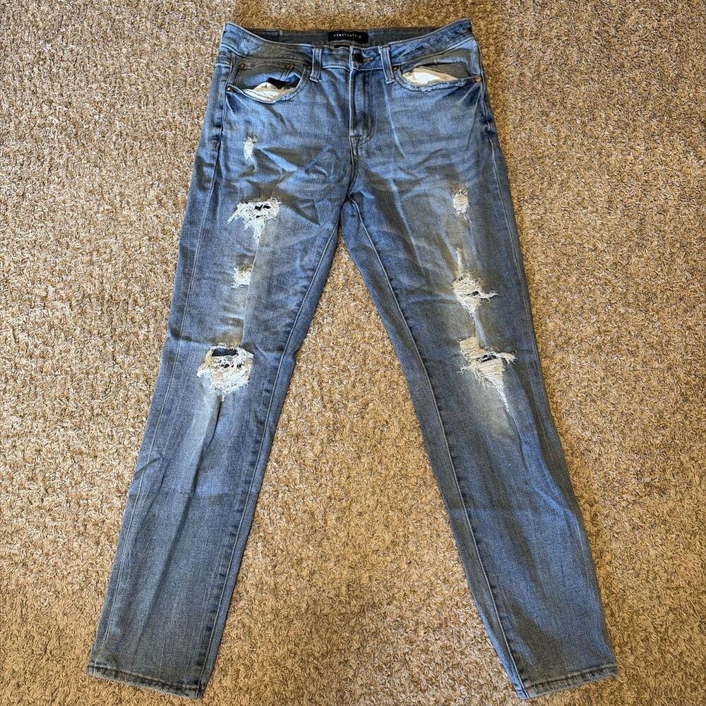 AeroPostale Men’s Size 32/30 Aero Denim Jeans Skinny Blue Distressed